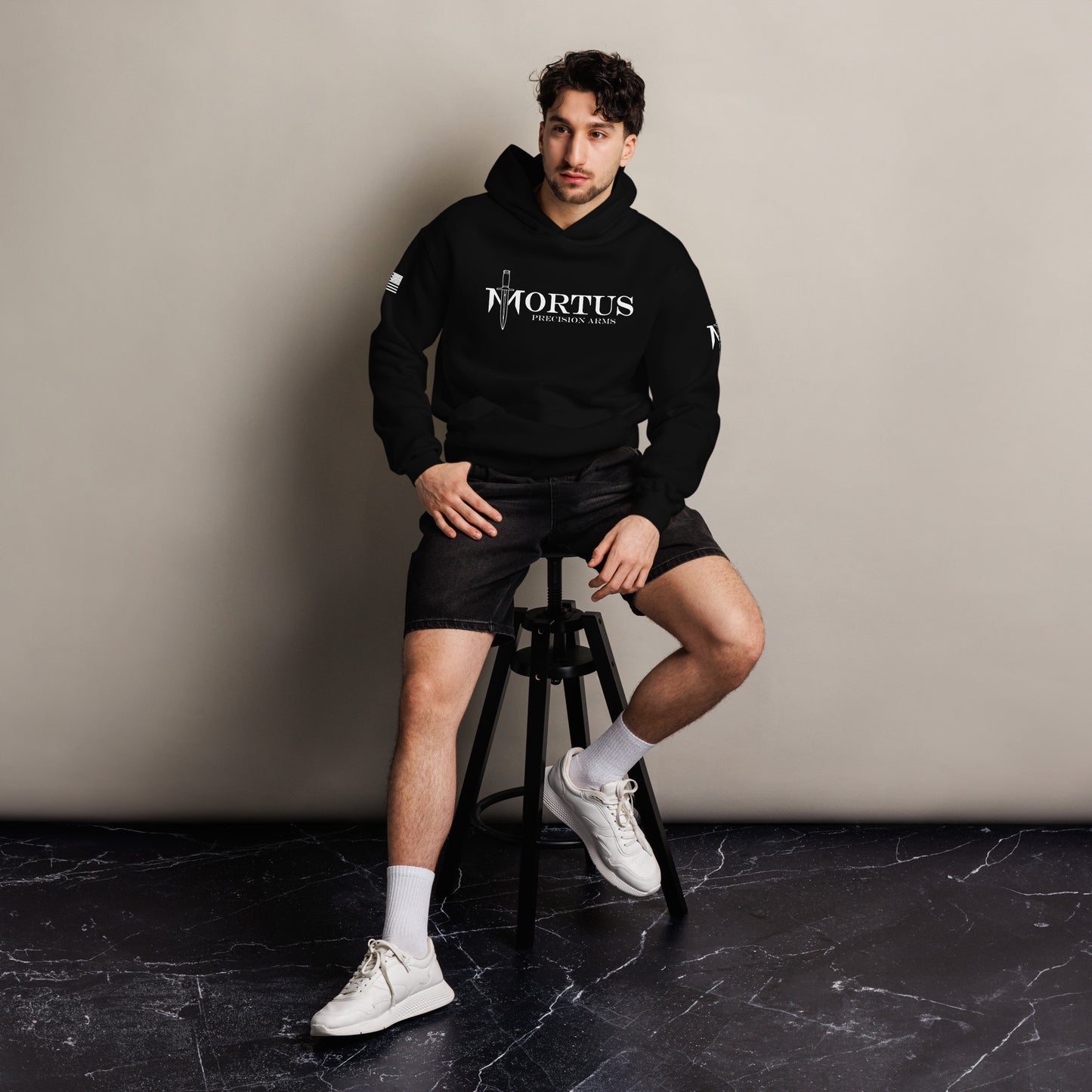 Mortus Hoodie, White Logo